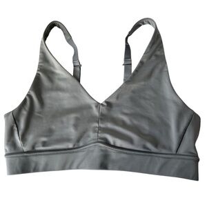 Fabletics Low Impact Gray Workout Sport Bra, Medium